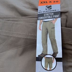 BC Clothing Men’s Stretch Convertible Cargo Pant  Sand 2XL X 30